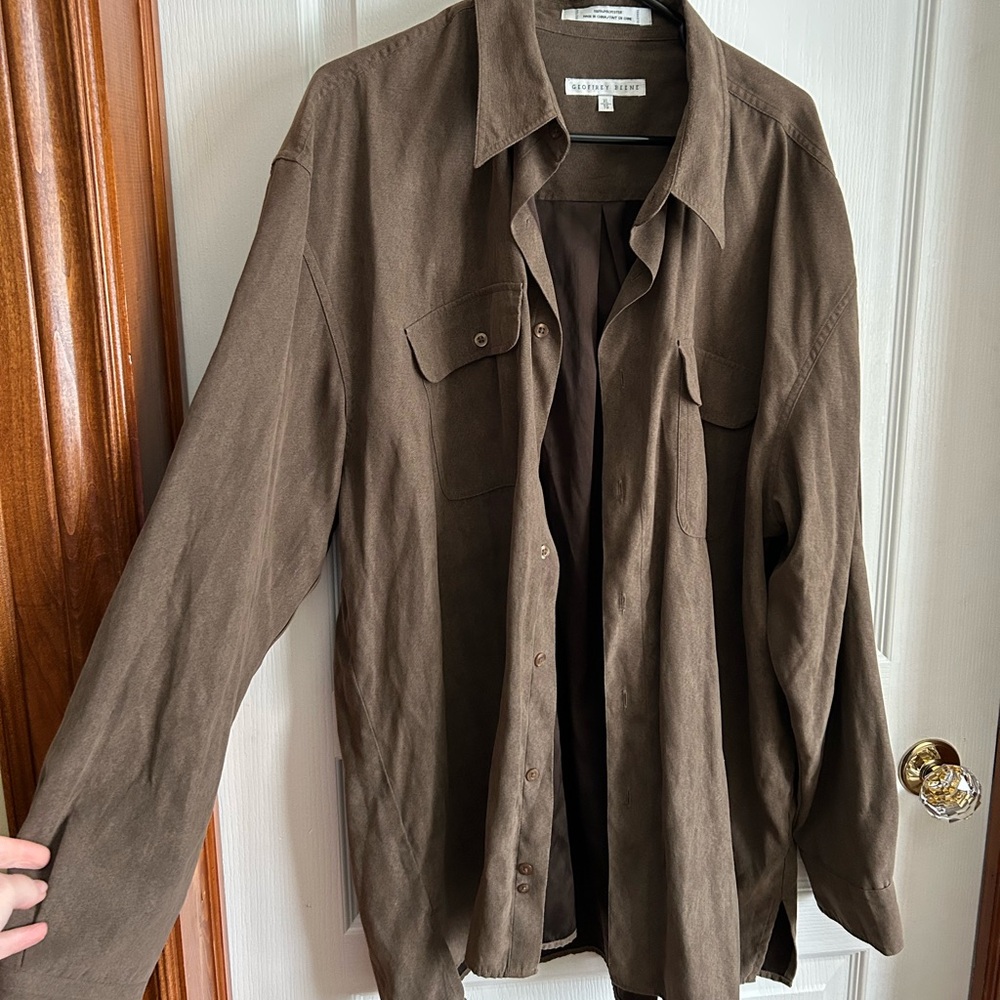 Geoffrey Beene Men's Dark Brown Shirt Jacket